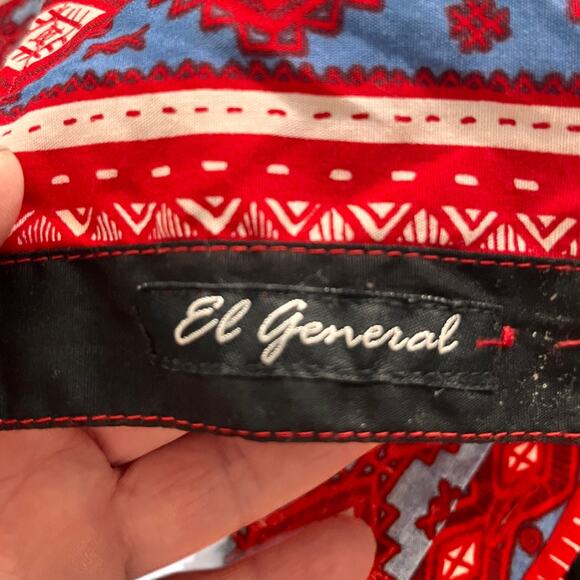 El General 1901 Mens Western Shirt Rodeo Black Red Size S/M? Cowboy Southwestern - Picture 3 of 3